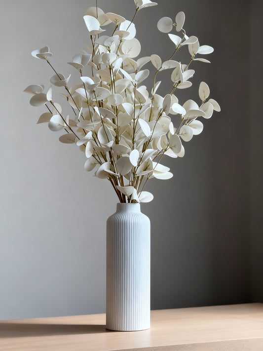 Luxury Ceramic Striped Vase for Home Decor