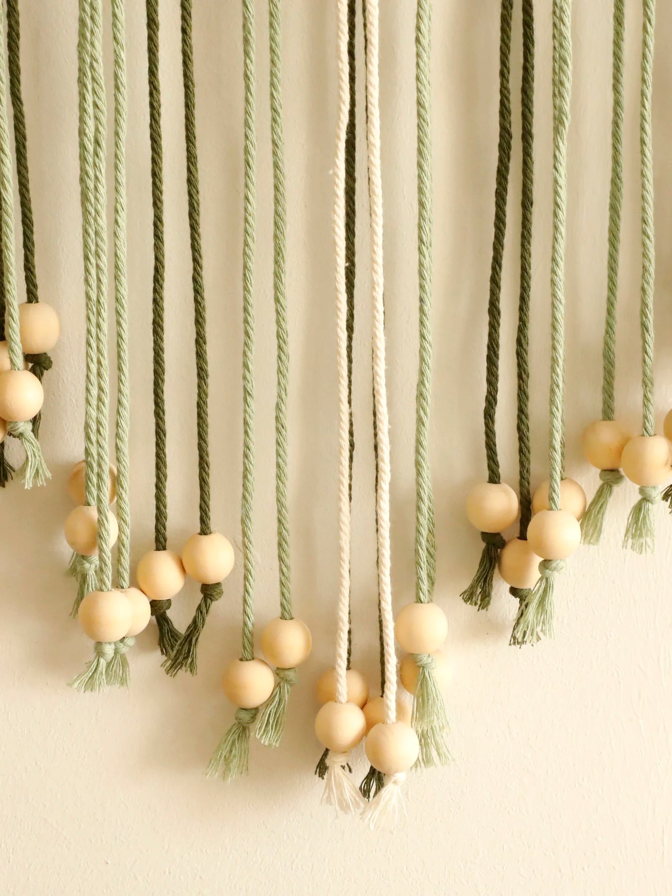 Leaf Macrame Wall Hanging, Brown & Green Boho Tapestry