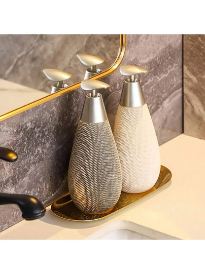 Retro Ceramic Push Soap Dispenser – Stylish Pump Bottle for Bathroom, Kitchen & Toilet