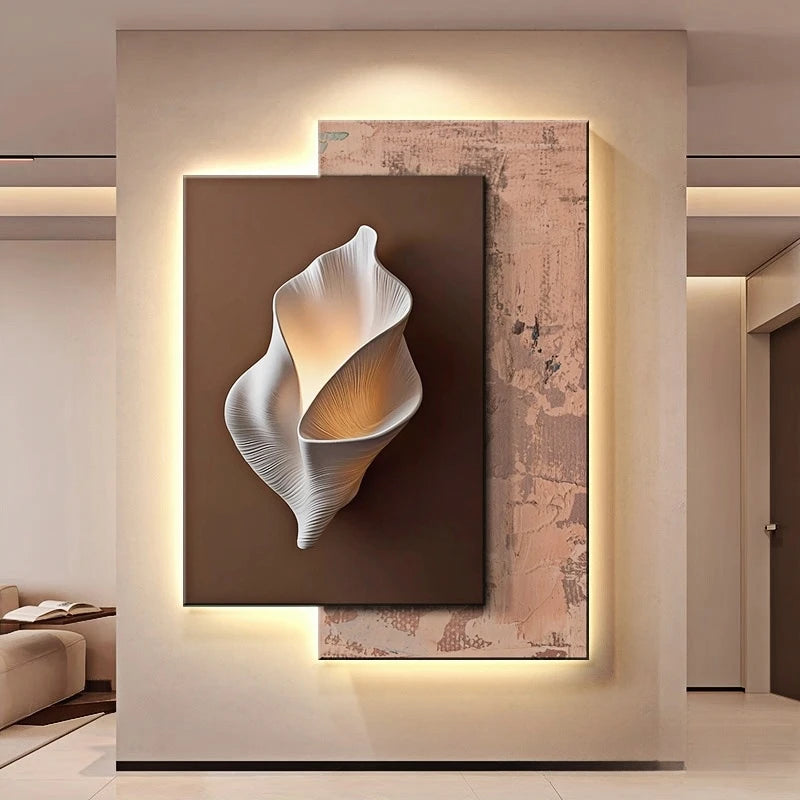 Minimalist LED Wall Light — Crystal Porcelain for Living Room & Corridor