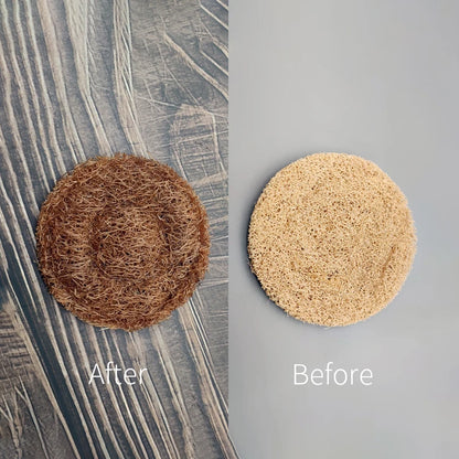 Natural Loofah Tea Mat — Absorbent Teapot & Cup Coaster