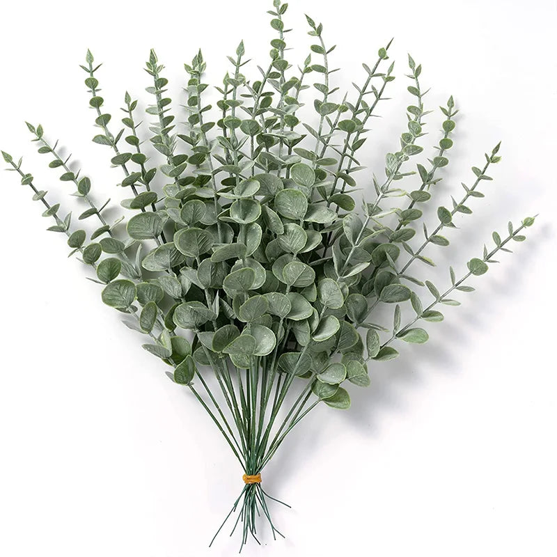 20PCS Artificial Eucalyptus Stems – Fake Greenery