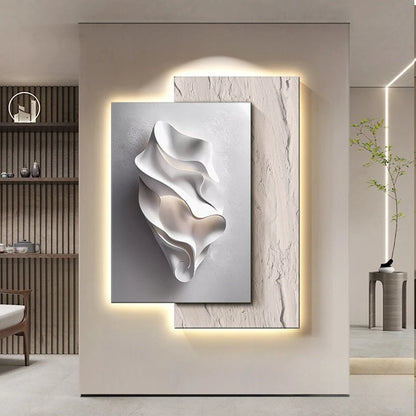 Minimalist LED Wall Light — Crystal Porcelain for Living Room & Corridor