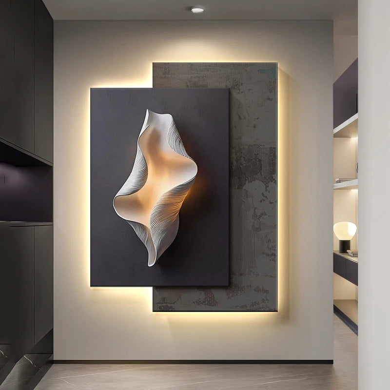 Minimalist LED Wall Light — Crystal Porcelain for Living Room & Corridor