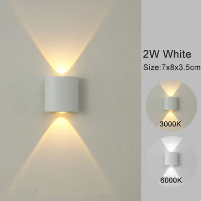 Modern LED Wall Sconces – White Up & Down Wall Mount Light for Indoor/Outdoor Use, Ideal for Living Room, Hallway, and Bedroom Decor