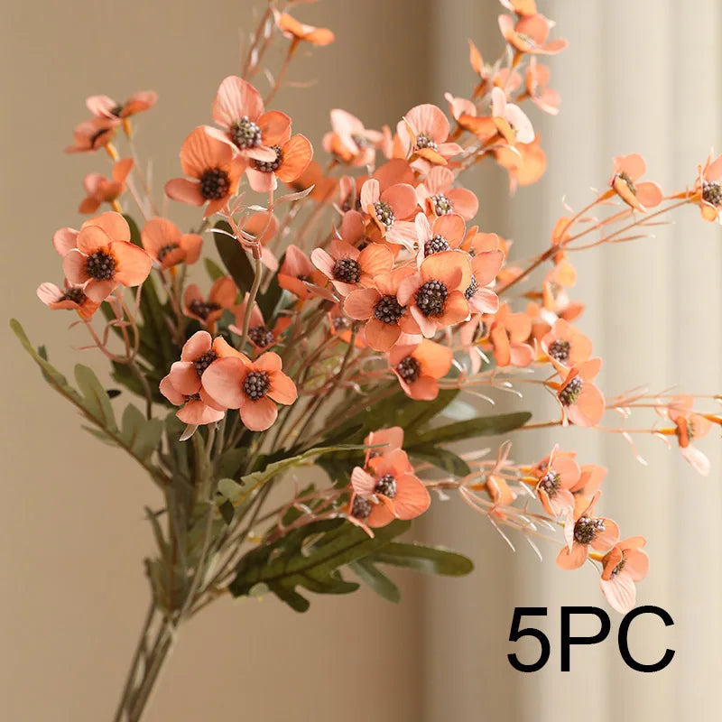 5PC Countryside Silk Flower Set – Indoor Table Decor