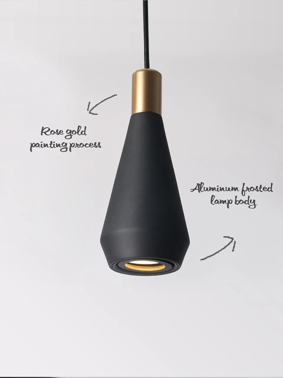 GU10 LED Pendant Light – Modern Black Hanging Lamp