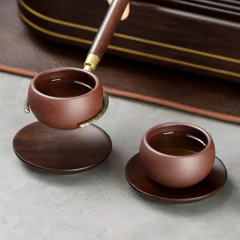 Elegant Ebony Wood Heat-Resistant Coaster