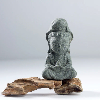 Granite Avalokitesvara Buddha Statue — Meditation Figurine & Home Decor