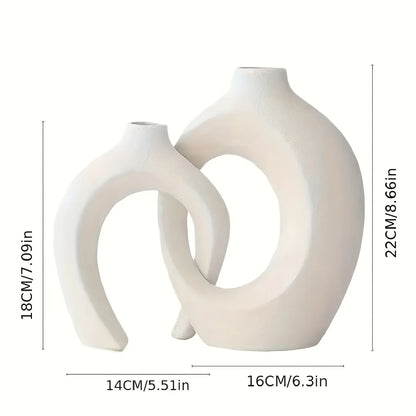 Boho Nordic Vase Set for Living Room Decor
