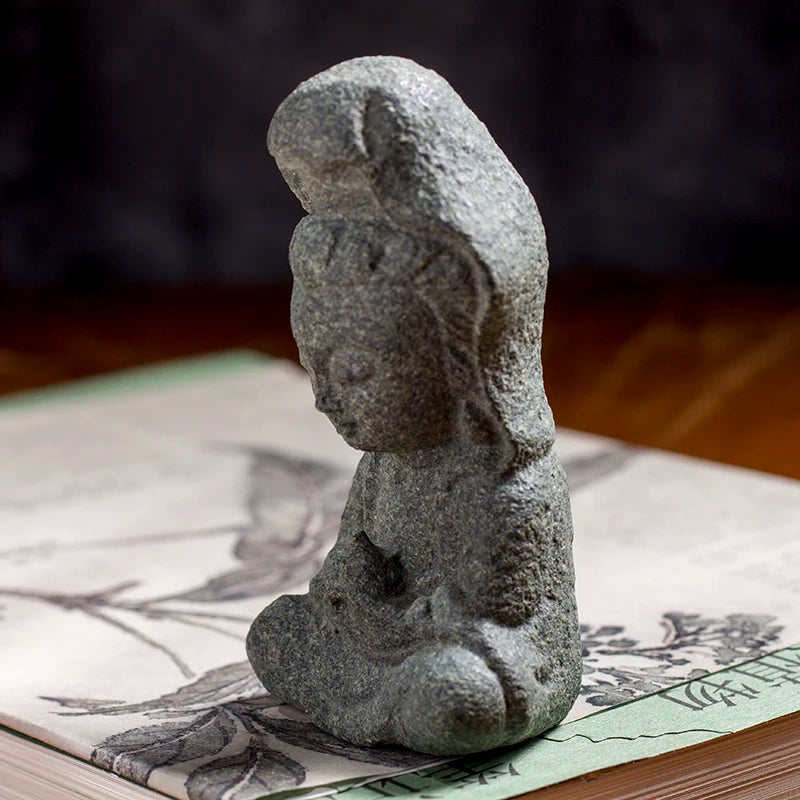 Granite Avalokitesvara Buddha Statue — Meditation Figurine & Home Decor