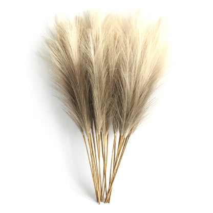 6PCS Artificial Pampas Grass – Fake Reed Flowers for DIY, Wedding, Table, Home & Christmas Decor