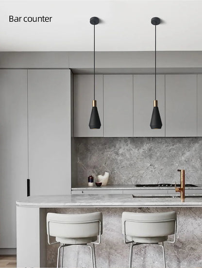 GU10 LED Pendant Light – Modern Black Hanging Lamp