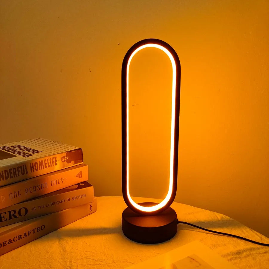 LED Ring Lamp – Three-Color Dimmable Night Light