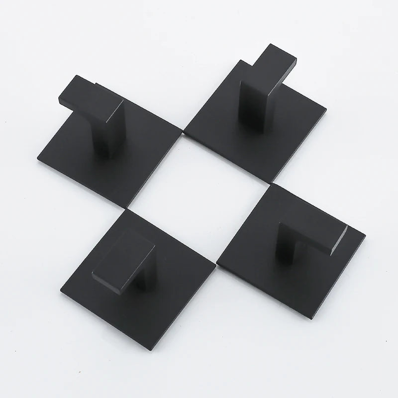 Black Self-Adhesive Wall Hooks – 3M Towel & Coat Hanger