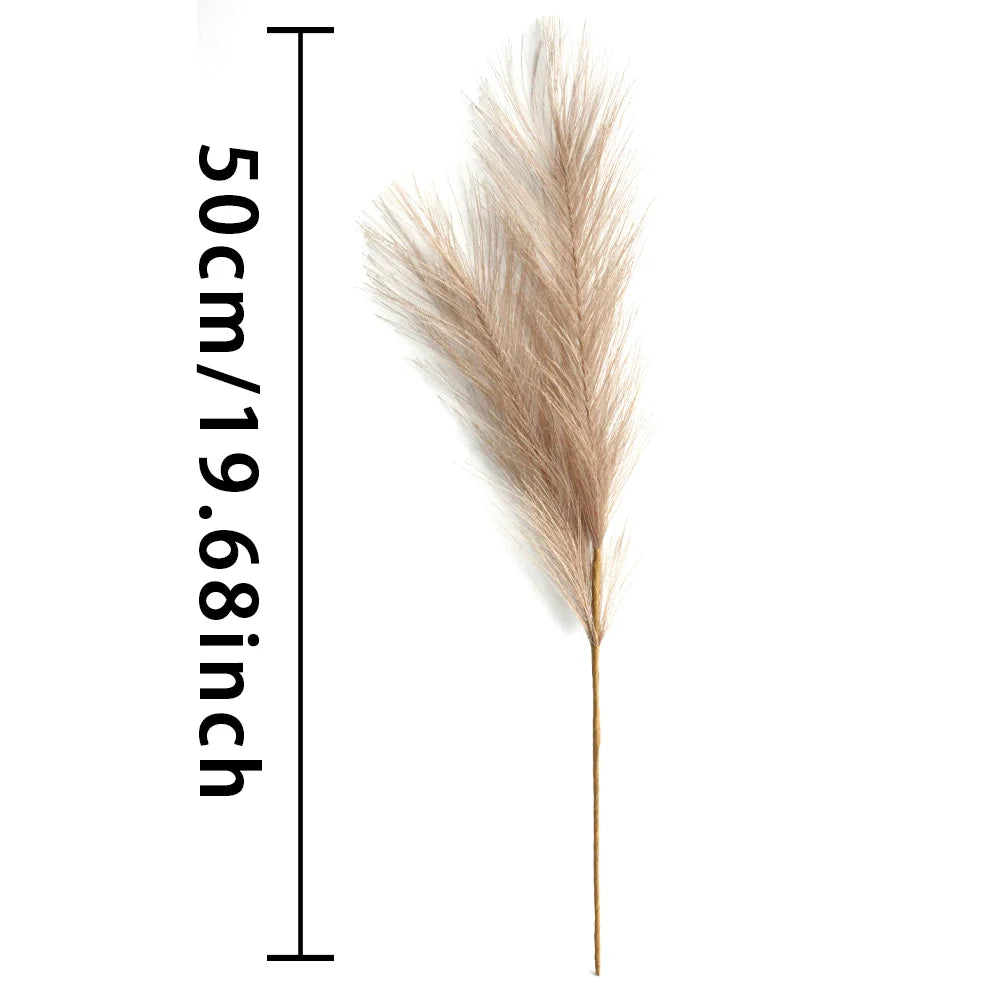 6PCS Artificial Pampas Grass – Fake Reed Flowers for DIY, Wedding, Table, Home & Christmas Decor