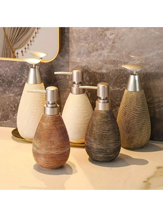 Retro Ceramic Push Soap Dispenser – Stylish Pump Bottle for Bathroom, Kitchen & Toilet