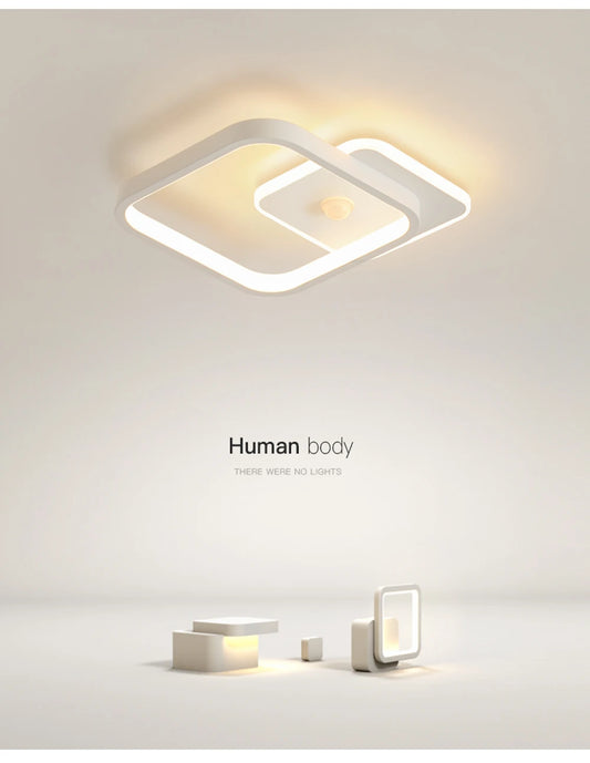 Modern LED Motion Sensor Ceiling Light for Hallways & Living Rooms