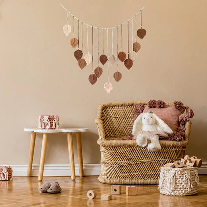 Boho Macrame Leaf Wall Hanging – Feather Tapestry Decor