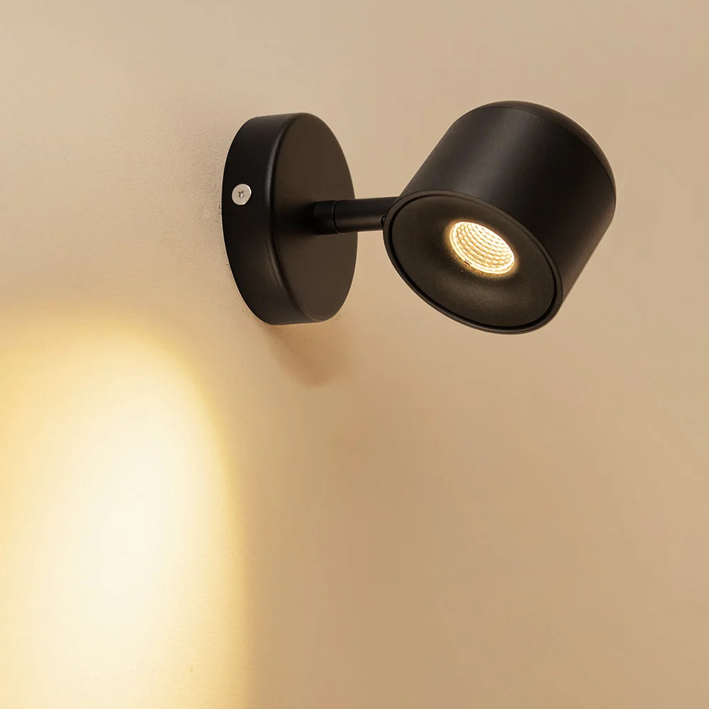 Dimmable LED Wall Lamp – Adjustable Angle Modern Bedside Reading Light with COB Chip