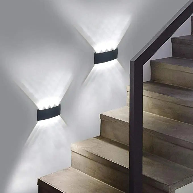 Modern LED Wall Sconces – White Up & Down Wall Mount Light for Indoor/Outdoor Use, Ideal for Living Room, Hallway, and Bedroom Decor