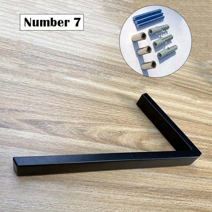 Metal House Number Sign – 125mm Black Floating Plate