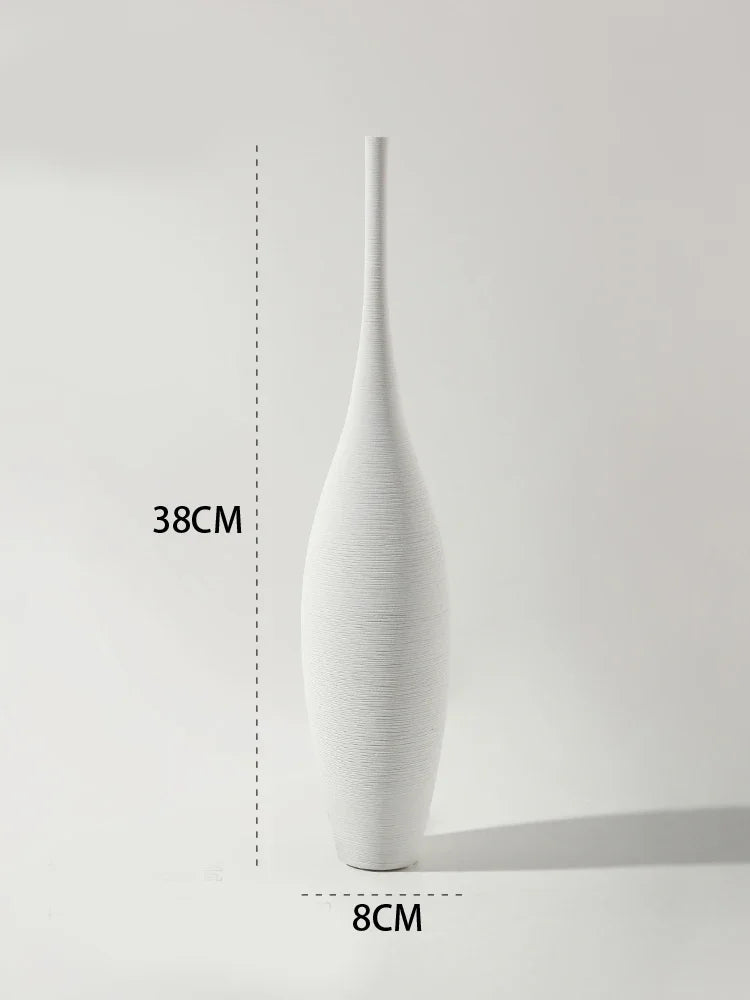Minimalist Handmade Zen Ceramic Vase – Black & White Art Decor