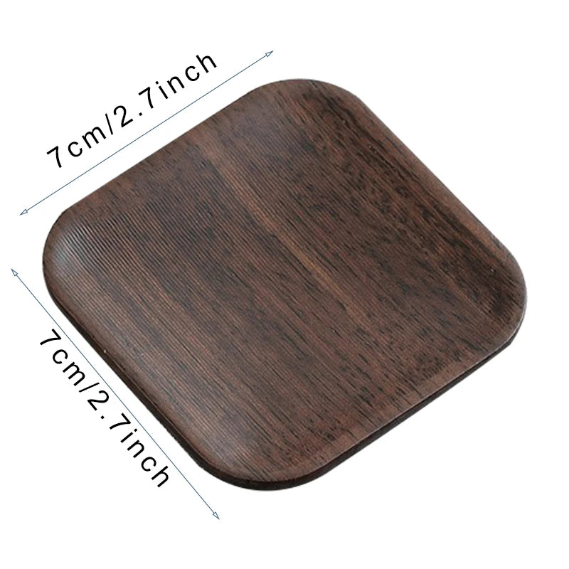 Elegant Ebony Wood Heat-Resistant Coaster