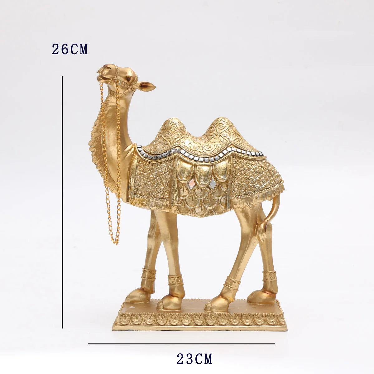 Classic Light Luxury Camel Statue – Elegant Indoor Decor for Holidays