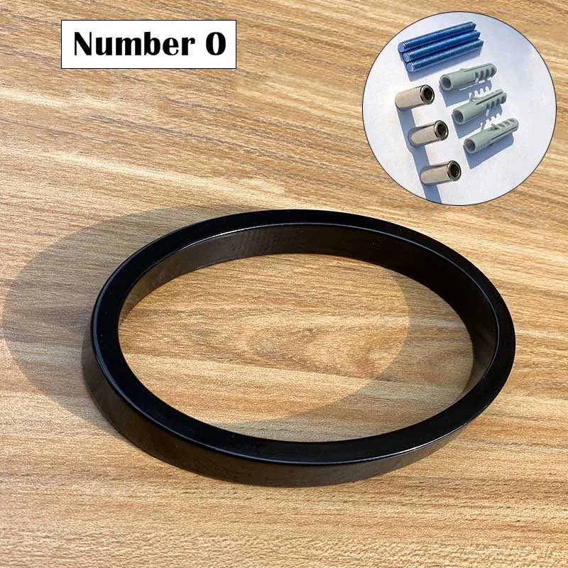 Metal House Number Sign – 125mm Black Floating Plate