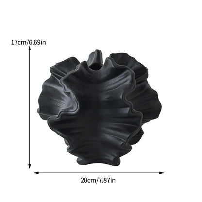 Minimalist Beige Ceramic Vase – Nordic Coral-Inspired Decor for Elegant Living Room Displays