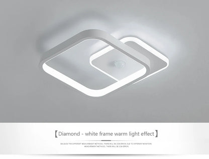 Modern LED Motion Sensor Ceiling Light for Hallways & Living Rooms