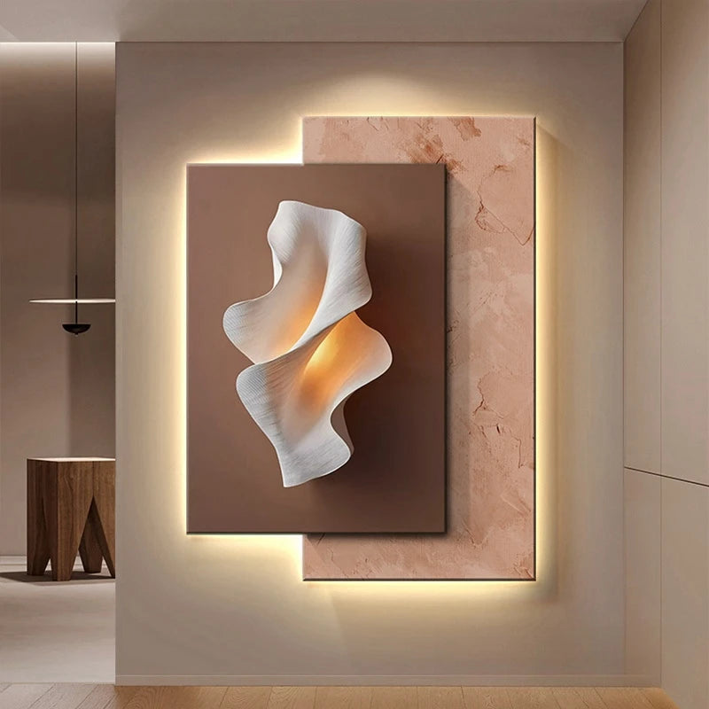 Minimalist LED Wall Light — Crystal Porcelain for Living Room & Corridor
