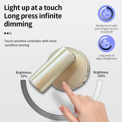 2Pcs Magnetic LED Wall Spotlights – USB Rechargeable, Wireless & Portable