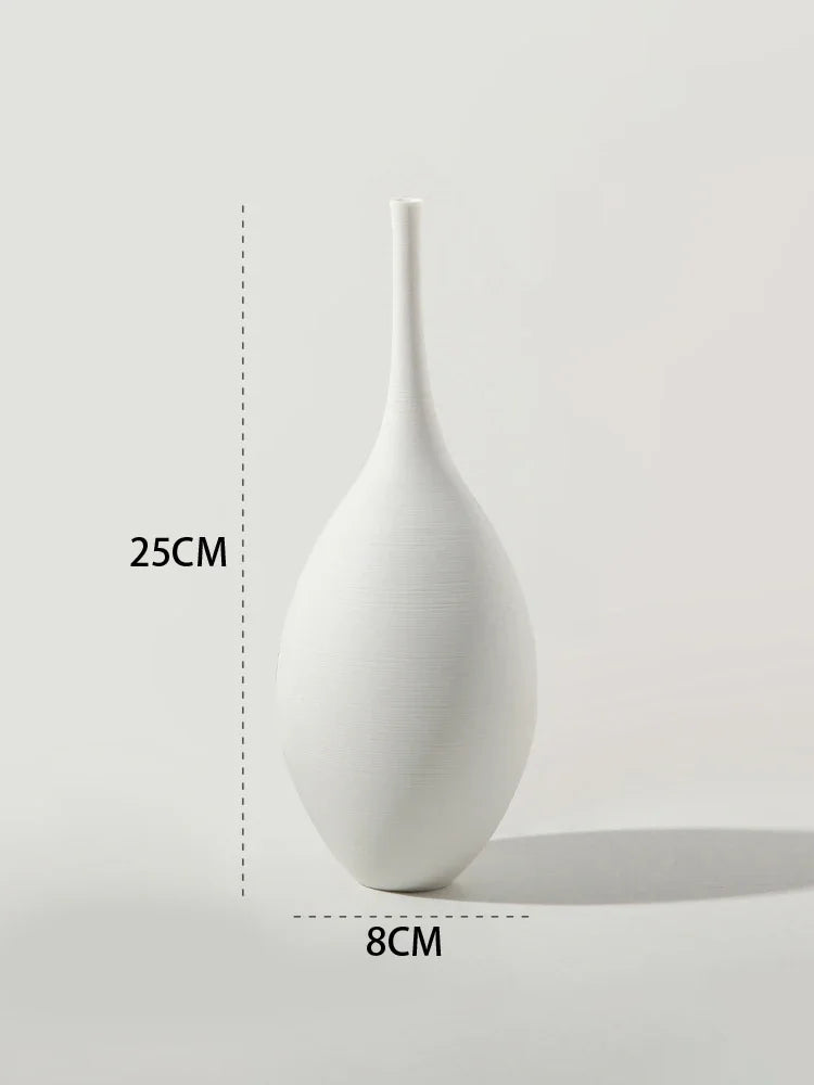 Minimalist Handmade Zen Ceramic Vase – Black & White Art Decor