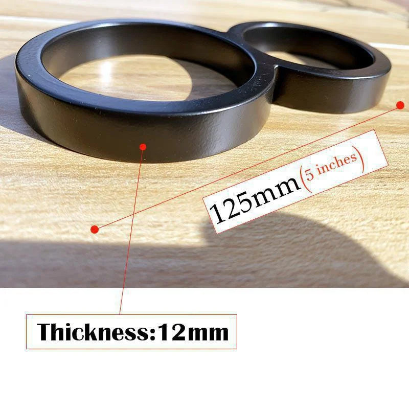 Metal House Number Sign – 125mm Black Floating Plate