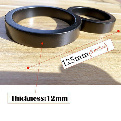 Metal House Number Sign – 125mm Black Floating Plate