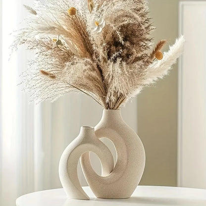 Boho Nordic Vase Set for Living Room Decor