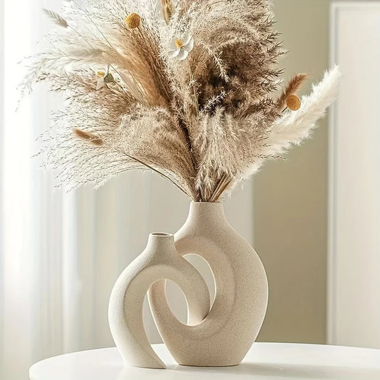 Boho Nordic Vase Set for Living Room Decor