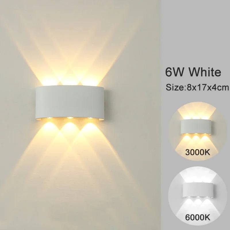 Modern LED Wall Sconces – White Up & Down Wall Mount Light for Indoor/Outdoor Use, Ideal for Living Room, Hallway, and Bedroom Decor