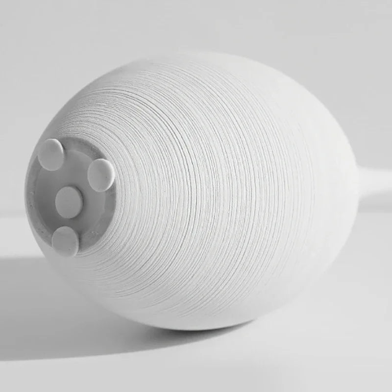 Minimalist Handmade Zen Ceramic Vase – Black & White Art Decor
