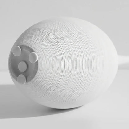 Minimalist Handmade Zen Ceramic Vase – Black & White Art Decor