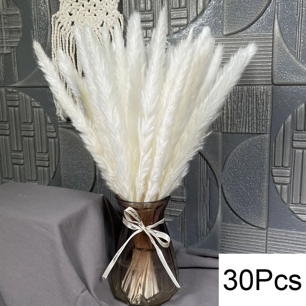 Natural Dried Pampas & Bunny Tails Bouquet – Boho Vase Decor