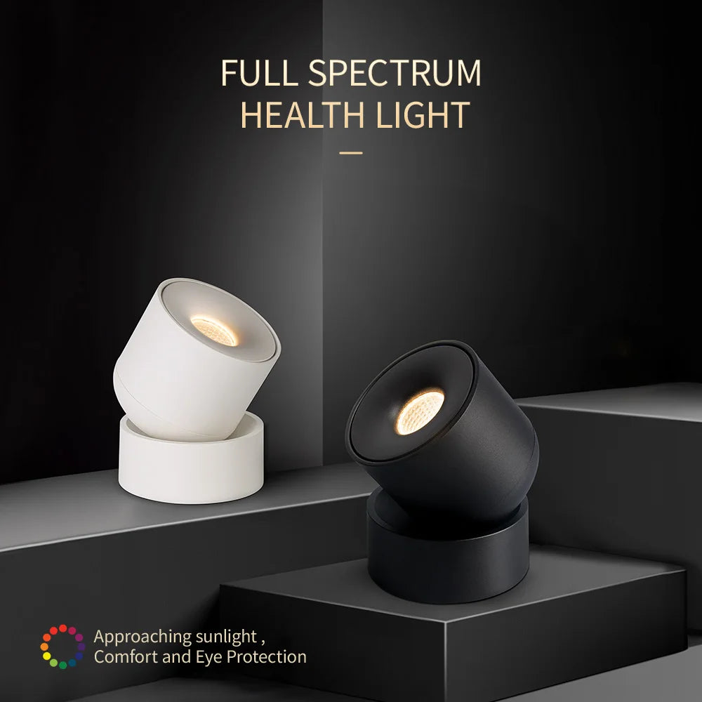 LED Ceiling Spotlight – 360° Rotatable, 7W/9W, Surface Mounted 