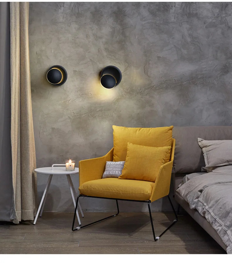 Modern 5W LED Wall Lamp – 350° Rotating Sconce for Bedroom & Living Room Lighting