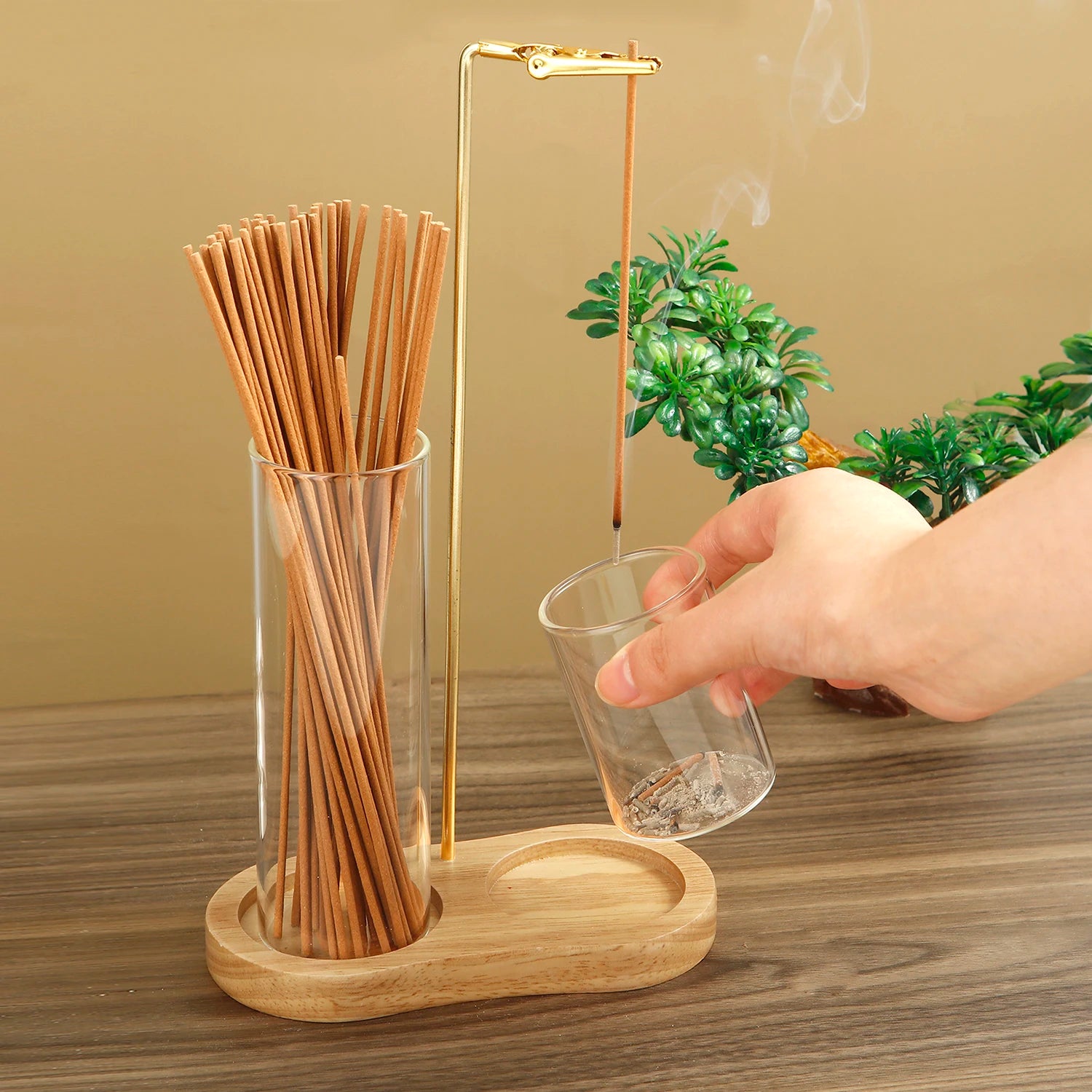 Elegant 2-in-1 Incense Burner with Removable Ash Catcher