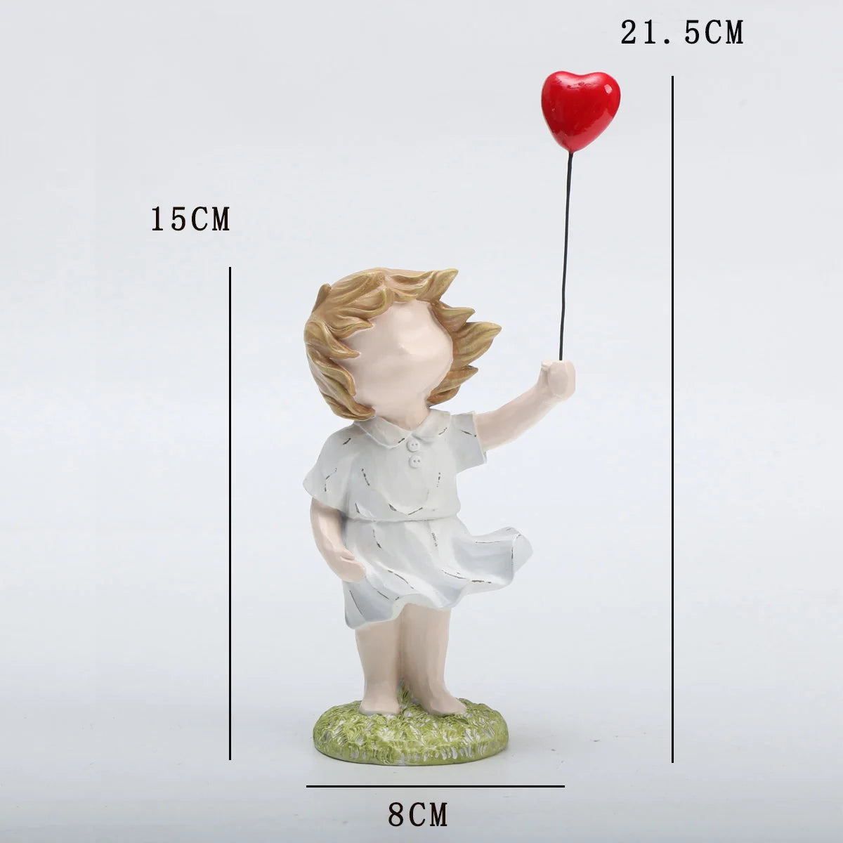 Banksy-Inspired Heart Balloon Girl Sculpture – Modern Home Decor