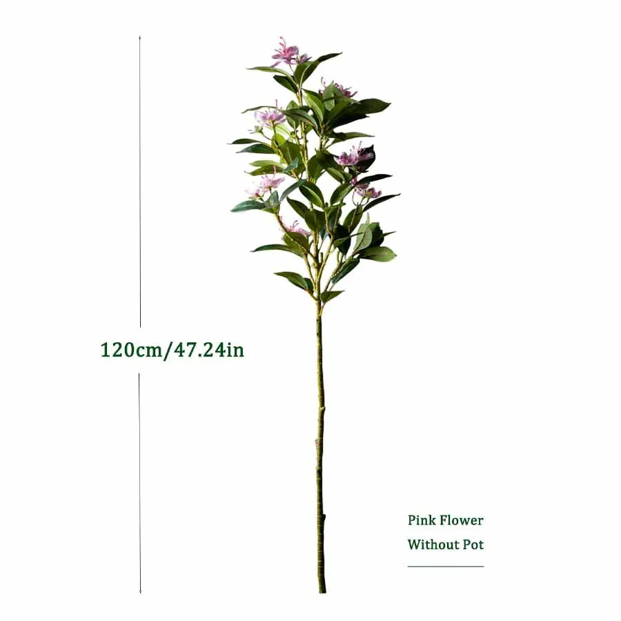 80/120Cm Tropical Artificial Ficus Large Banyan Plants Plastic Fiddle Fig Tree Branch Faux Magnolia Tree for Home Garden Decor