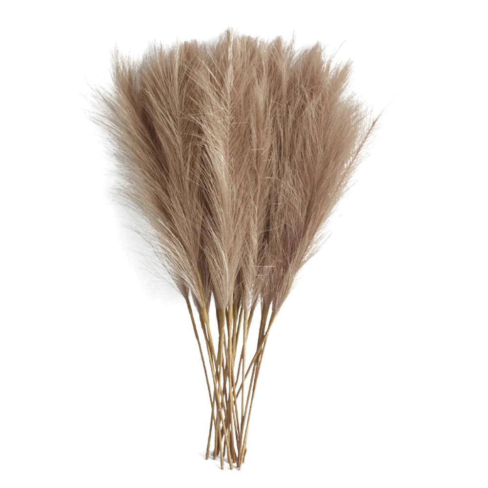6PCS Artificial Pampas Grass – Fake Reed Flowers for DIY, Wedding, Table, Home & Christmas Decor