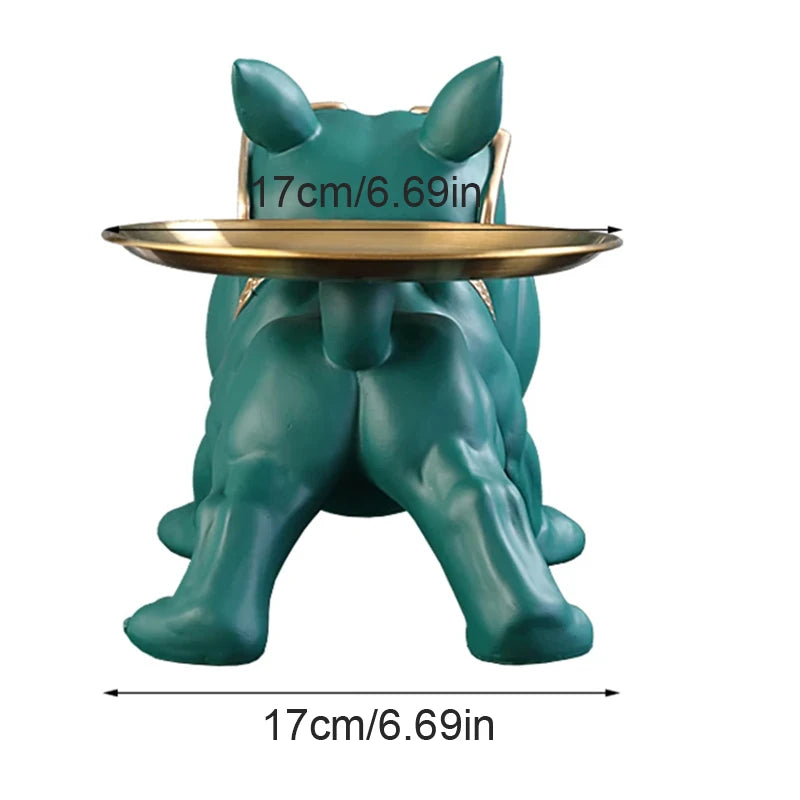 Bulldog Figurine Storage Box – 30Cm Resin Dog Ornament